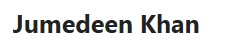 Jumedeen Khan